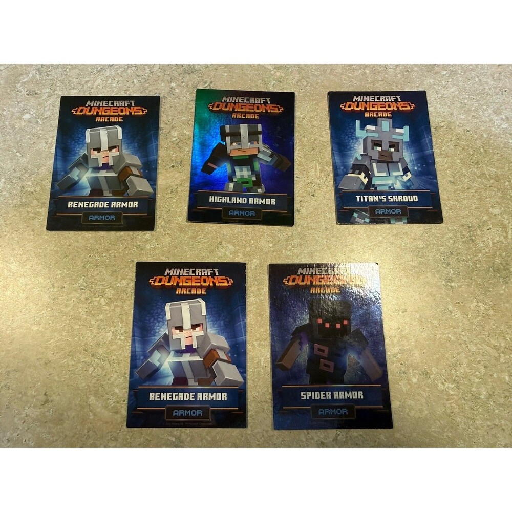 5- Minecraft Dungeons Arcade cards Armor